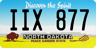 ND license plate IIX877