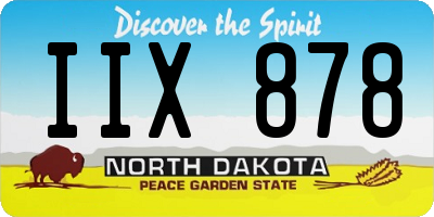 ND license plate IIX878
