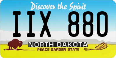 ND license plate IIX880