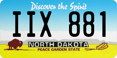 ND license plate IIX881