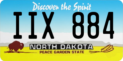 ND license plate IIX884