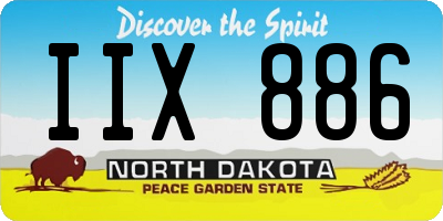 ND license plate IIX886