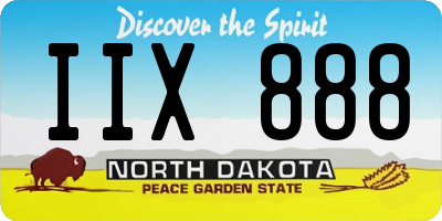 ND license plate IIX888