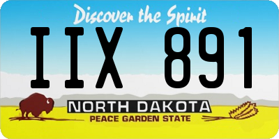 ND license plate IIX891