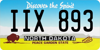 ND license plate IIX893