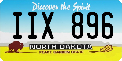 ND license plate IIX896