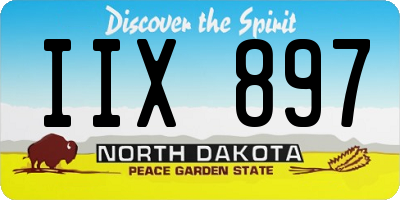 ND license plate IIX897