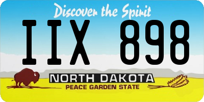 ND license plate IIX898
