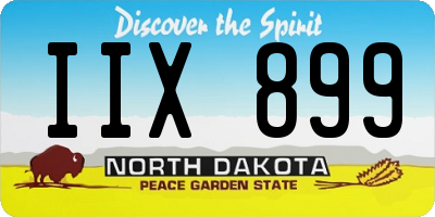 ND license plate IIX899