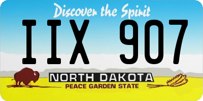 ND license plate IIX907