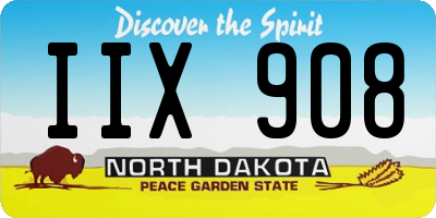 ND license plate IIX908