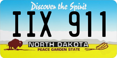 ND license plate IIX911