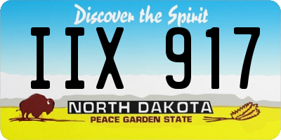 ND license plate IIX917