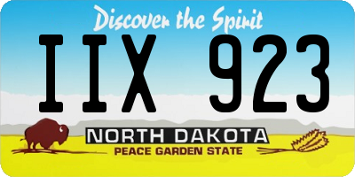 ND license plate IIX923