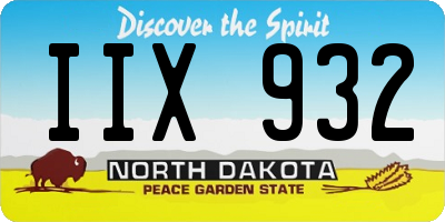 ND license plate IIX932