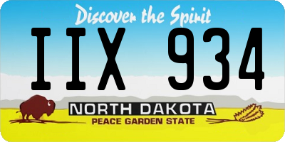 ND license plate IIX934