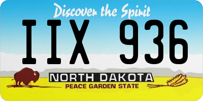 ND license plate IIX936