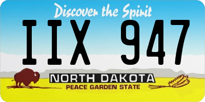 ND license plate IIX947