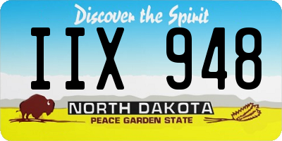 ND license plate IIX948