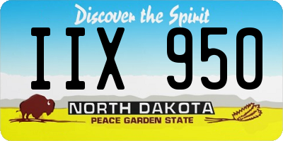 ND license plate IIX950