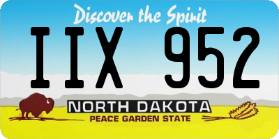 ND license plate IIX952