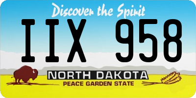 ND license plate IIX958