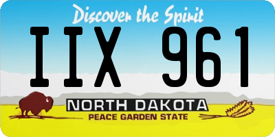 ND license plate IIX961