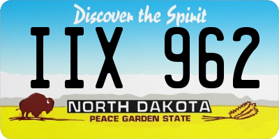 ND license plate IIX962