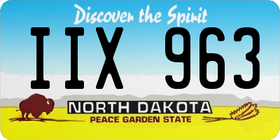 ND license plate IIX963