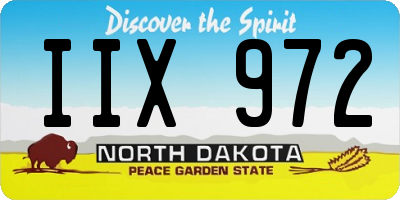 ND license plate IIX972