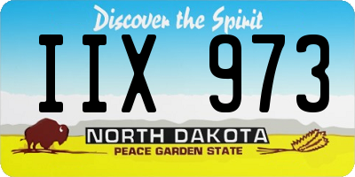 ND license plate IIX973