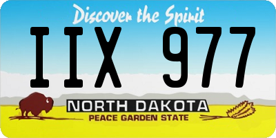 ND license plate IIX977