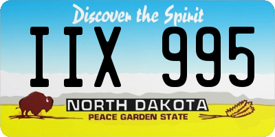 ND license plate IIX995