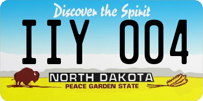 ND license plate IIY004