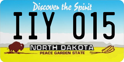 ND license plate IIY015