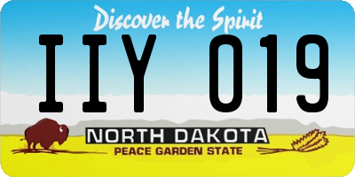 ND license plate IIY019