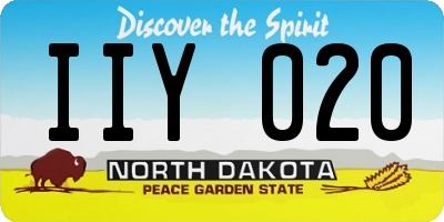 ND license plate IIY020