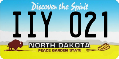 ND license plate IIY021