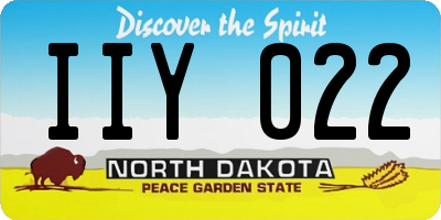 ND license plate IIY022
