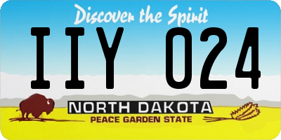 ND license plate IIY024