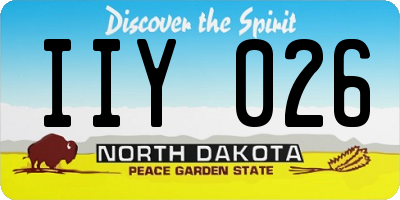 ND license plate IIY026