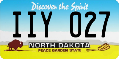 ND license plate IIY027