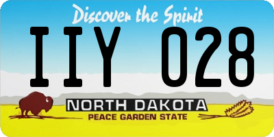 ND license plate IIY028