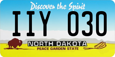 ND license plate IIY030