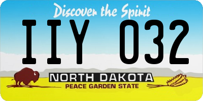 ND license plate IIY032