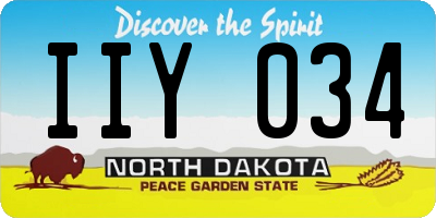 ND license plate IIY034