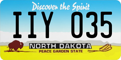 ND license plate IIY035