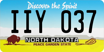 ND license plate IIY037