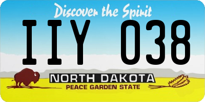 ND license plate IIY038