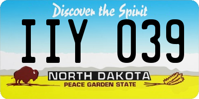 ND license plate IIY039
